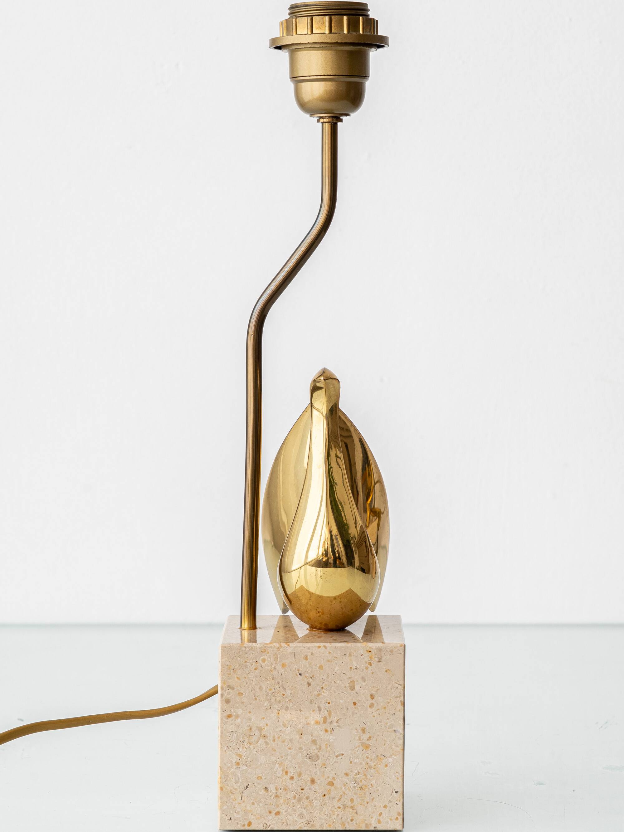 Philippe Jean Signed Brass Bird Table Lamp, Limited Edition 201/300, 1980