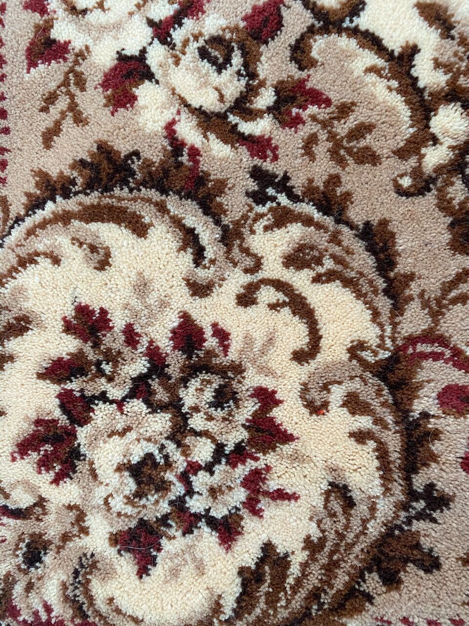 Aubusson-style mechanical carpet in 67x135 cm wool