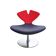 Orange and anthracite rotating fireside chair