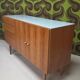 Walnut enfilade 1970 vintage design