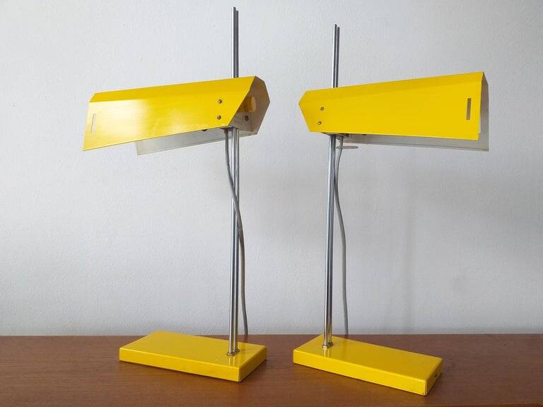 Pair of Midcentury Table Lamps Lidokov, Designed by Josef Hurka, 1970s