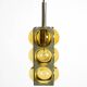 1960s Space Age pendant lamp by Temde made of glass and nickel-plated metal