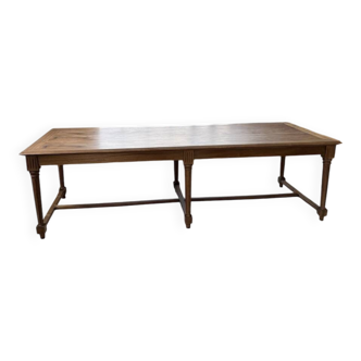 XL walnut farmhouse-conference table 280cm