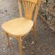4 bistro chairs in solid blond wood, Fischel style