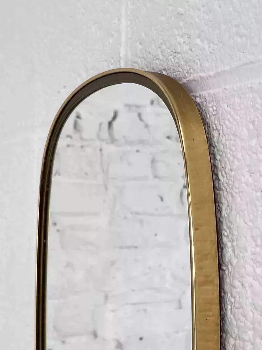 Miroir doré rétroviseur et forme libre des années 50