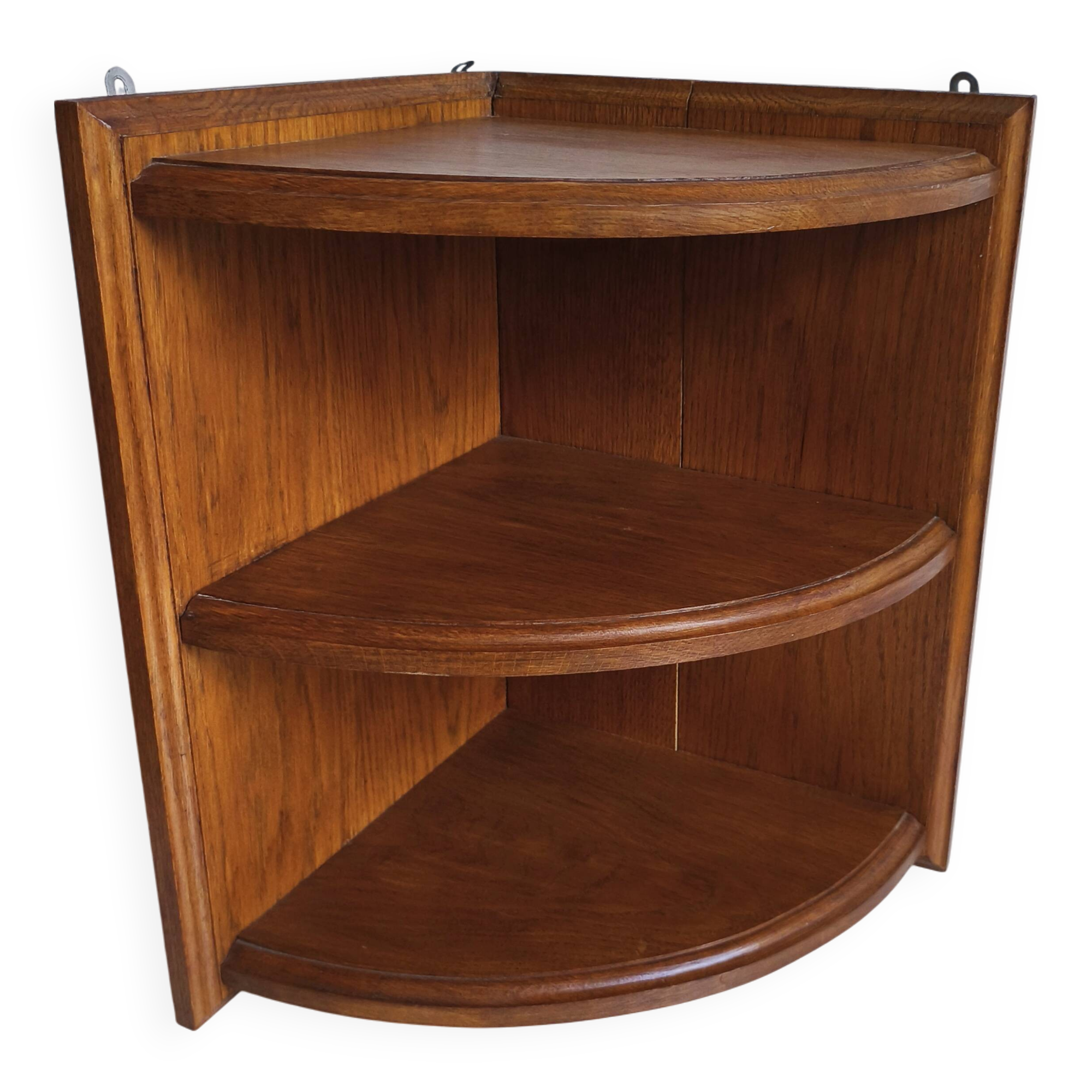 Antique solid wood corner shelf