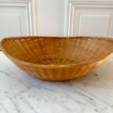 Oval wicker basket 70s