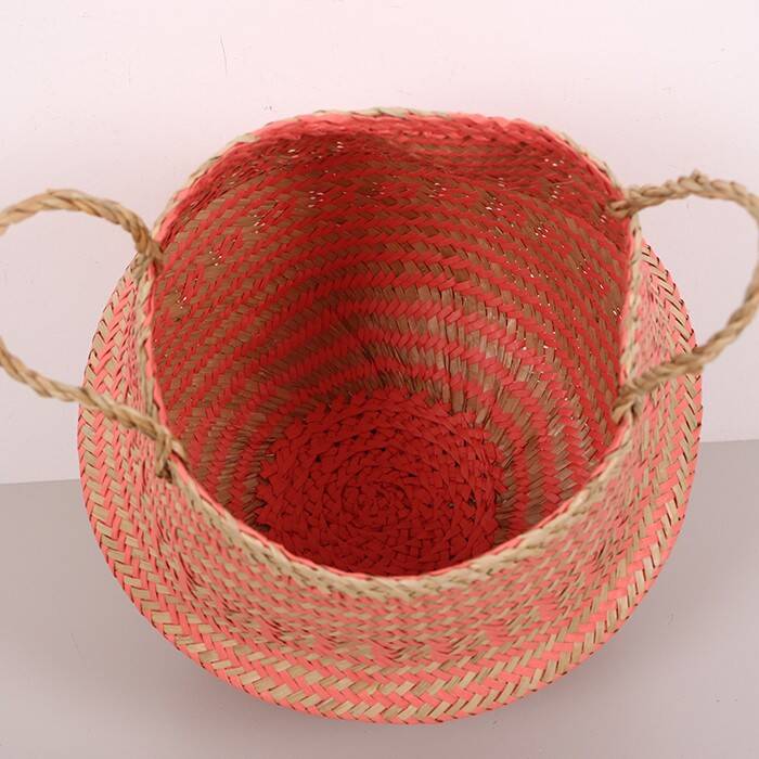 Foldable Basket, 31 cm Strawberry Decorative Storage Basket, Knit Basket