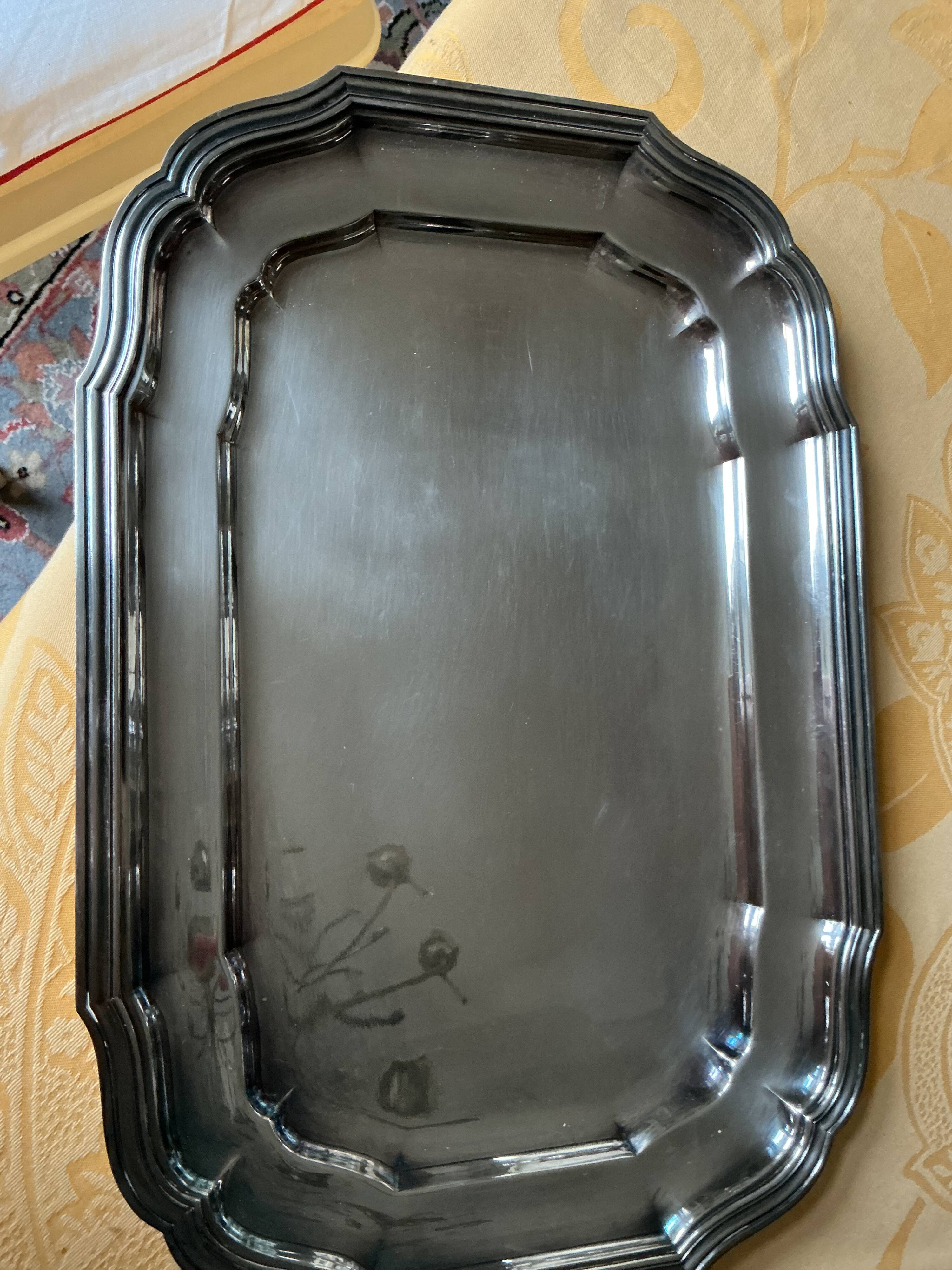 Silver-plated metal plate François Frionnet