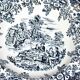 Series of 6 plates in Lunéville earthenware decoration English country - picnic in the countryside