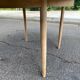 Table à manger scandinave ronde extensible rénovée en teck 1950
