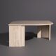 Vintage coffee table in 70s travertine