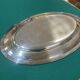 Oval silver-plated metal tray Christofle Malmaison model