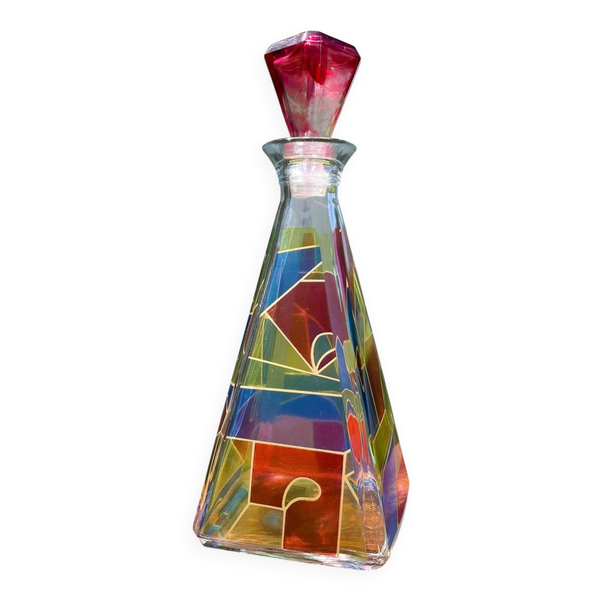 Carafe / vase multicolore italien