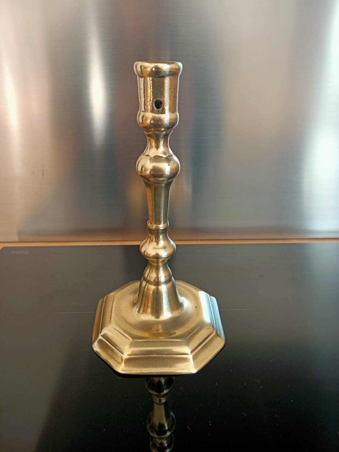 Gilded bronze candle holder