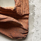 Brutalist terracotta mirror 1960
