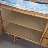 Enfilade en rotin design vintage