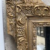 Gilded mirror in wood and stucco, 19th century, 60x88cm