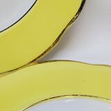 7 Vintage KG Lunéville Plates Jonquille Model Diameter 19.5 Cm