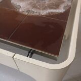 Coffee table in wood and ceramic, design 1970