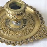 Bougeoir à main oriental en laiton vintage
