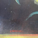 Bouquet of Flowers, oil on canvas, signed