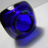 Vase soliflore vintage bleu cobalt