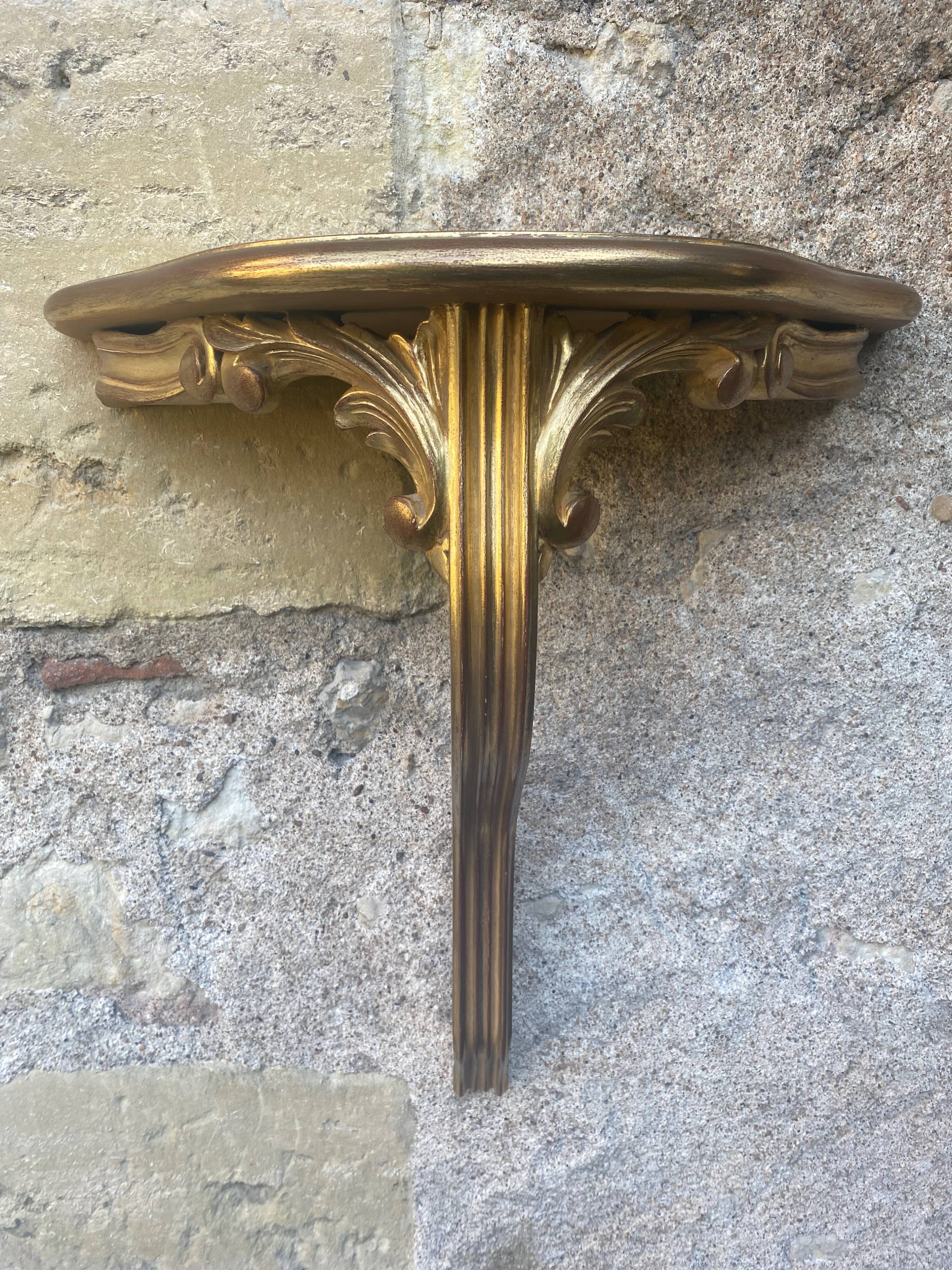 Gold wall console