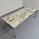 Florence Knoll 70s vintage metal marble coffee table