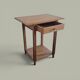 Table d’appoint chêne – Lignes architecturales, esprit moderniste 1940