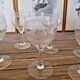 Antique red wine glasses in guilloche crystal, late 19th early 20th century (set of 6)