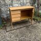 Vintage sideboard with tapered legs, light oak, 1960s.