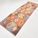 3x10 Wool Runner Rug, 95x295Cm Turkish Kilim Runner Rug, Stair Rug