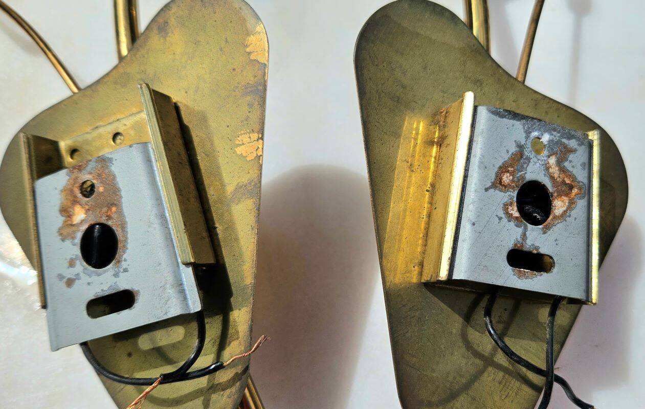 Pair of vintage wall lights attributed to maison arlus