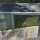 Vintage green metal industrial desk – 1950s