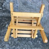 Vintage wooden folding stool