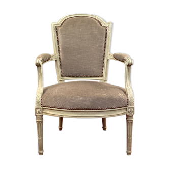 Fauteuil d'époque Louis XVI, estampille Nicolas Denis Delaisement XVIIIeme