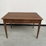 1900 solid walnut desk with two drawers