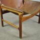 A/S MIKAEL LAURSEN / vintage leather armchair / Illum Wikkelsø / Denmark 1960s