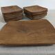 Vintage scandinavian plates and dishes in solid teak