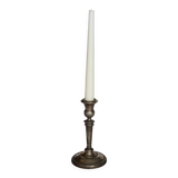 Antique silver-plated candlestick – Beaded decoration