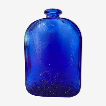 Flacon en verre bleu cobalt grand modèle