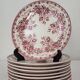 10 Sarreguemines earthenware plates