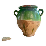 Pot à confît vert vernissé