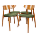 Scandinavian dining chairs 4 royal green velvet