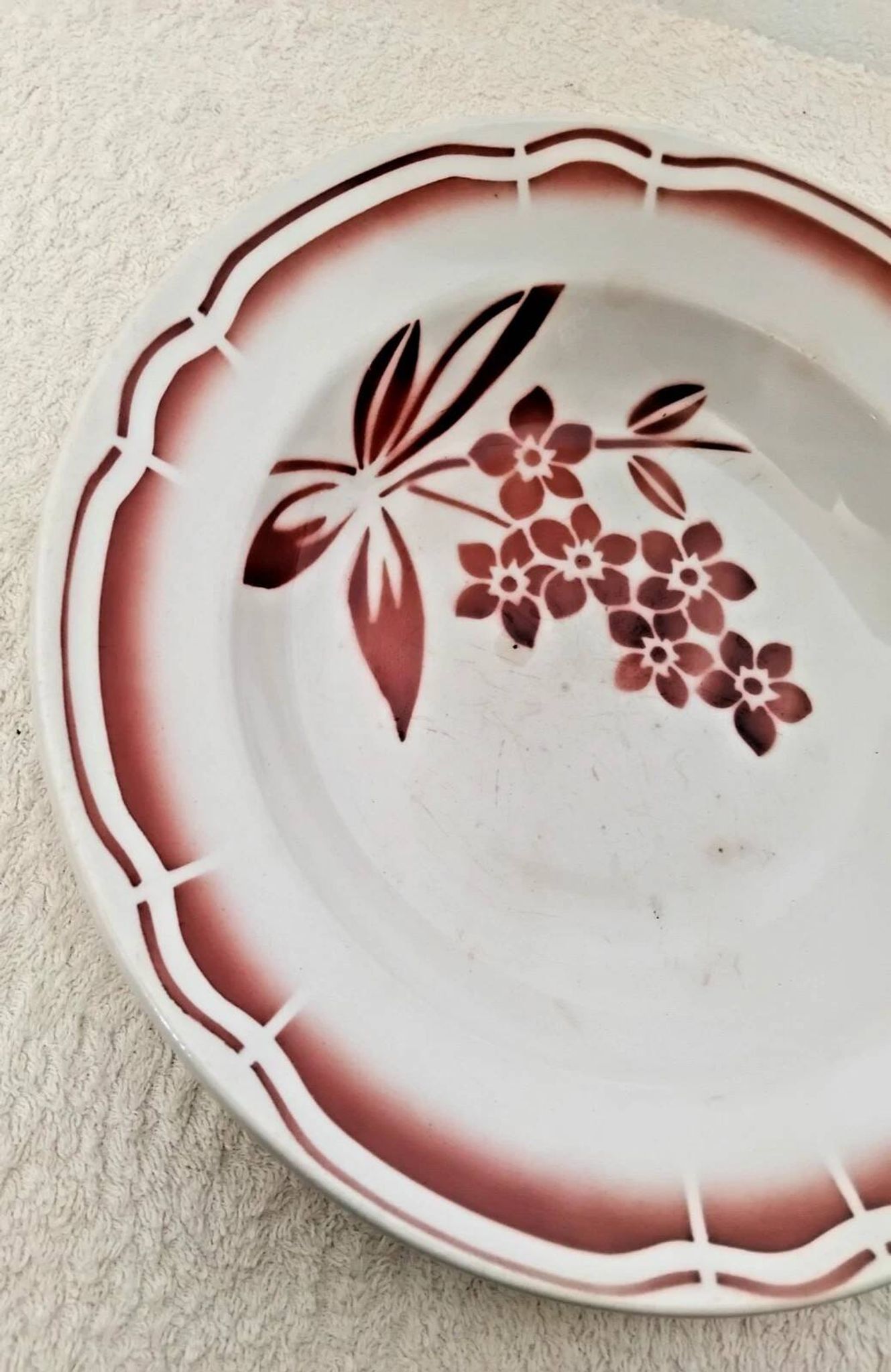 Ancienne Assiette Creuse Badonviller Vintage