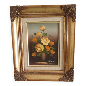 Peinture à l'huile bouquet - roses