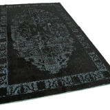 Handmade contemporary oriental 1970s 160 cm x 272 cm black carpet