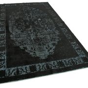 Handmade contemporary oriental 1970s 160 cm x 272 cm black carpet