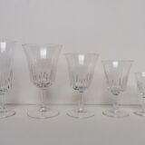 20-piece vintage 70s stemmed glass set